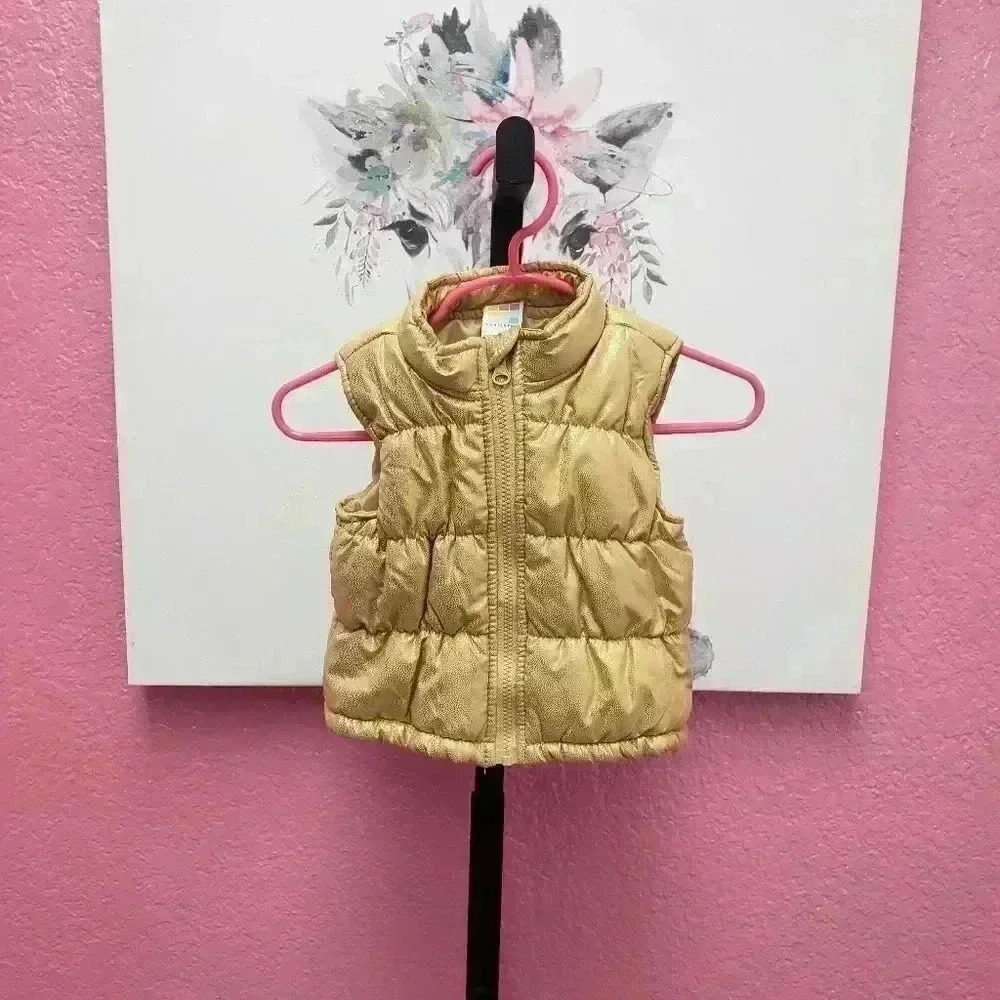 Healthtex Baby Gold Shimmery Puffer Vest